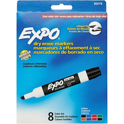 Expo 80078 Assorted 8-Color Low-Odor Chisel Tip Dry Erase... 2