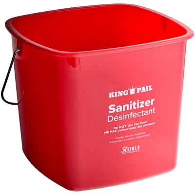 6 Qt Red Sanitizing Pail 2