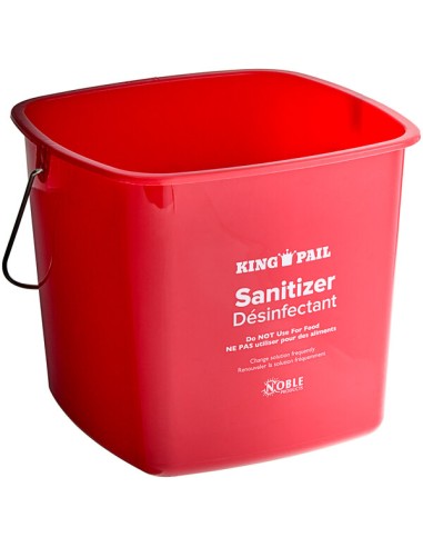 6 Qt Red Sanitizing Pail