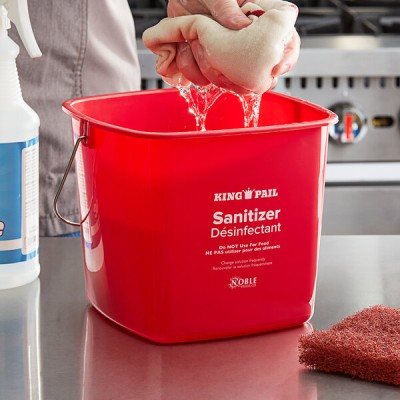 6 Qt Red Sanitizing Pail
