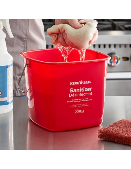 6 Qt Red Sanitizing Pail