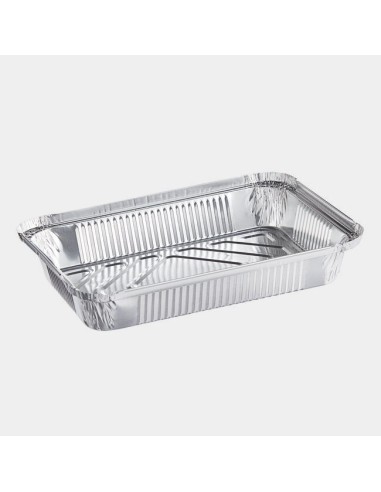 1 lb Oblong Shallow Foil Take-Out Container -...