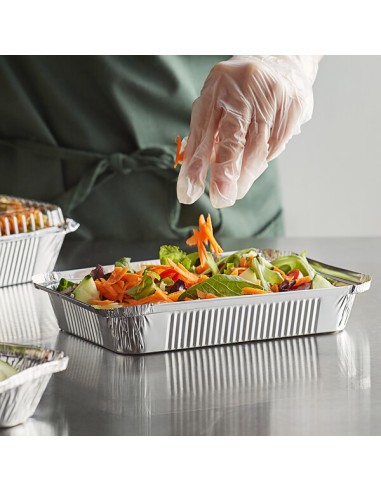 1 lb Oblong Shallow Foil Take-Out Container -...