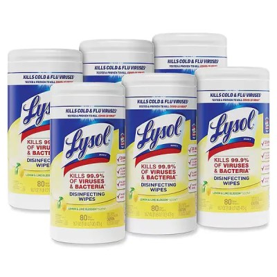 Lysol 80-Count Lemon and Lime Blossom Scent Disinfecting... 2