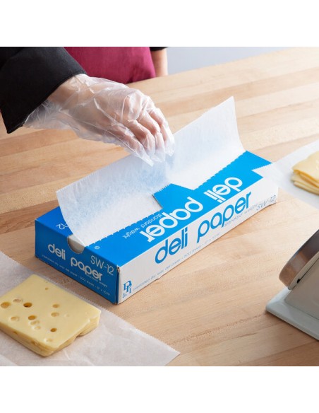 12" x 10 3/4" Interfolded Deli Wrap Wax Paper - 6,000/Case, 500/Box