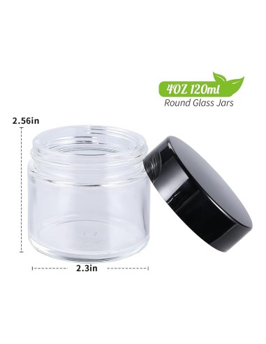 4oz Glass Jars With Lids, Mini Round Canning Jars Wide Mouth, 40 Pack