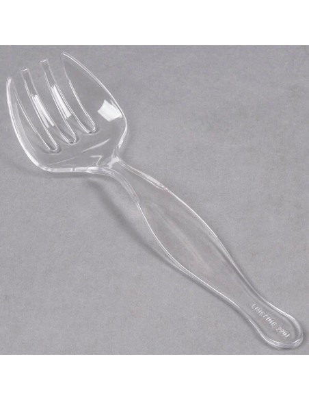 Fineline Platter Pleasers Clear Plastic 8 1/2" Serving Fork - 144/Case
