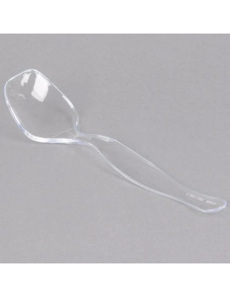 Fineline Platter Pleasers Clear Plastic 8 1/2" Serving Spoon - 144/Case