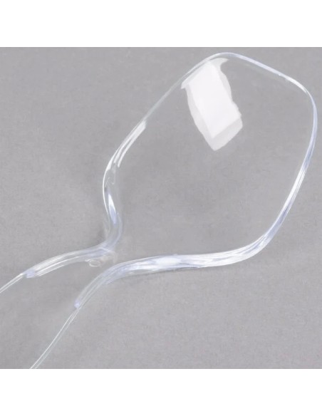 Fineline Platter Pleasers Clear Plastic 8 1/2" Serving Spoon - 144/Case