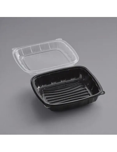 9" x 9" x 3" Microwavable 1-Compartment Black /...
