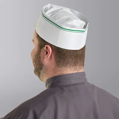 Green Adjustable Stripe Disposable Overseas Cap-1000/Case... 2