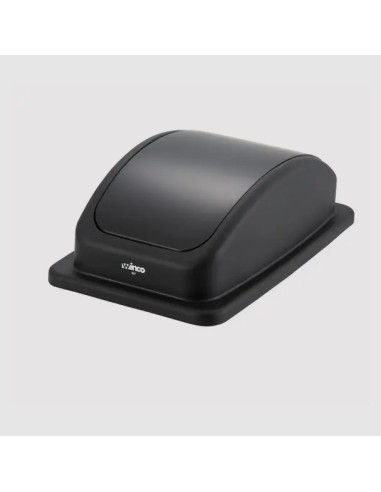 Winco PTCL-23K Black Trash Can Dome Swing Lid