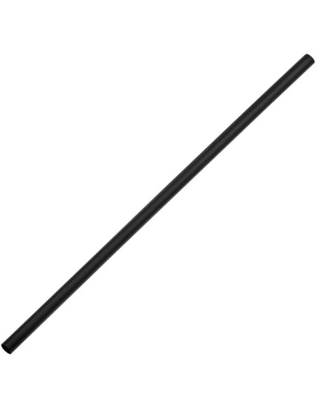 7 3/4" Jumbo Black Unwrapped Straw - 5,000/Case