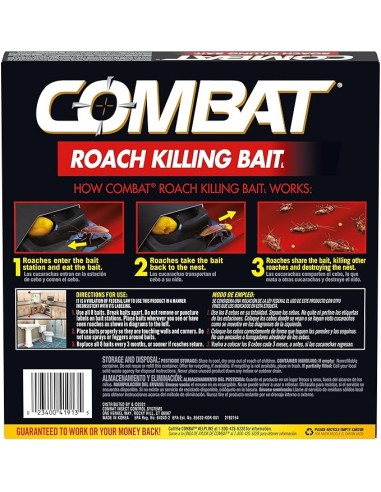 Combat Roach Killing Bait, Large Roaches, Kills...
