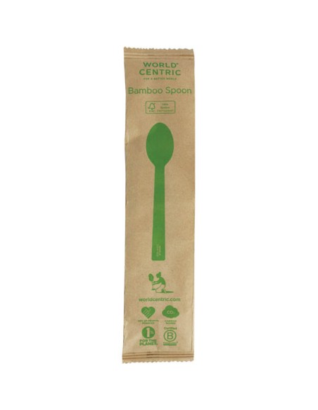 6.7”  Bamboo Spoons Individually Wrapped | 750/Case