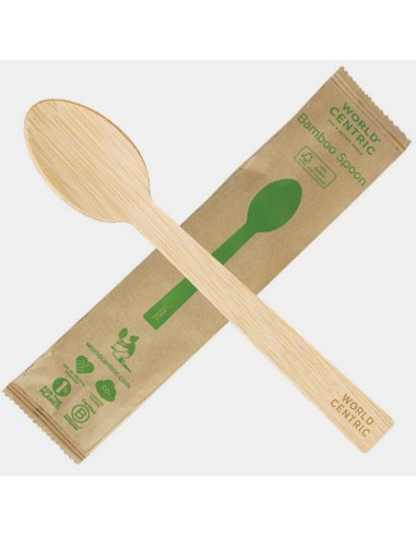 6.7”  Bamboo Spoons Individually Wrapped |...