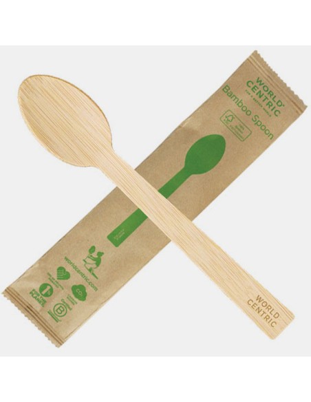 6.7”  Bamboo Spoons Individually Wrapped | 750/Case