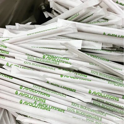 Avolutions Standard black agave Straws 15 cm wrapped 2000...