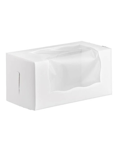 Baker's Lane 8" x 4" x 4" White Window Cupcake...