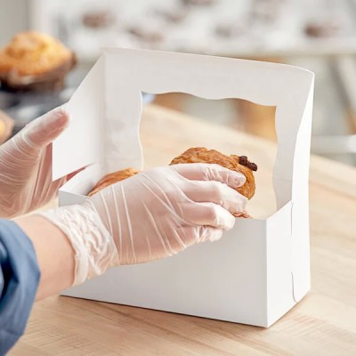 Baker's Lane 8" x 4" x 4" White Window Cupcake / Bakery...