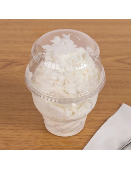 Solo SDL12 12 oz. Clear Plastic Sundae Lid - 1,000/Case