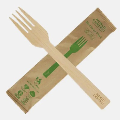 6.7” World Centric Bamboo Forks Individually Wrapped |...