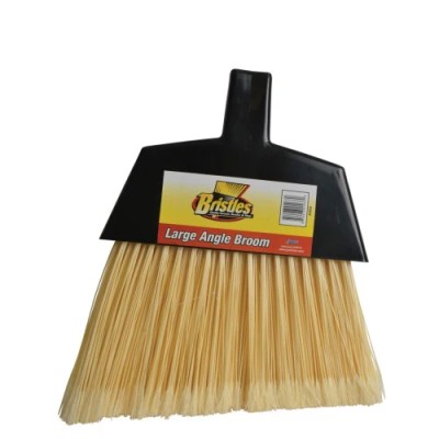 Large Natural Poly Bristles Metal Handle Angle Broom 2