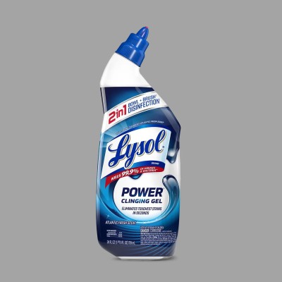 Lysol Fresh Scent Toilet Bowl Cleaner Gel, for Cleaning...