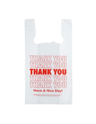 1/6 Thank You plastic bags 400/Case