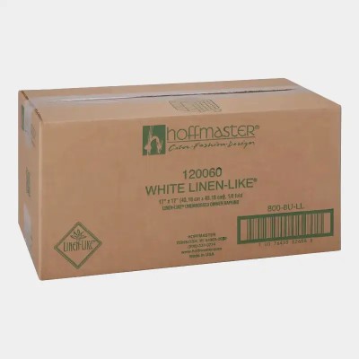 Hoffmaster White linen-like 12" x 17" 1/6 fold guest towel 2