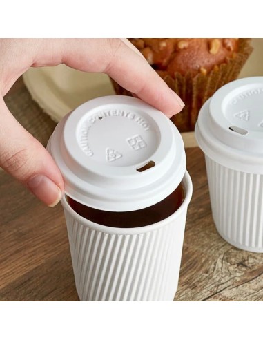 4 oz White Hot Paper Cup Travel Lid - 1,000/Case