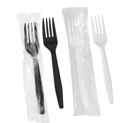 Heavy Weight Wrapped Polypropylene Plastic Fork - 1,000/Case