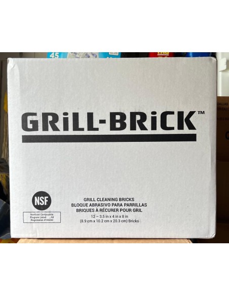 Scrubble by ACS GB12-TSH 8" x 4" x 3 1/2" Grill Brick - 12/Case