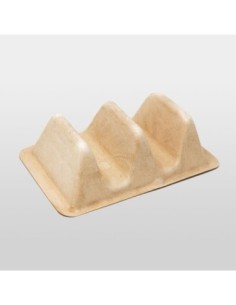 Sabert Pulp Fiber Compostable Taco or Hot Dog Divided...