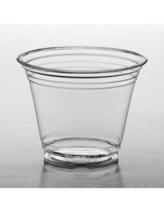 9 oz. Clear PET Plastic Squat Cold Cup - 1000/Case