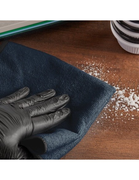 Lavex Janitorial 16" x 16" Gray Microfiber General Purpose Cloth - 12/Pack