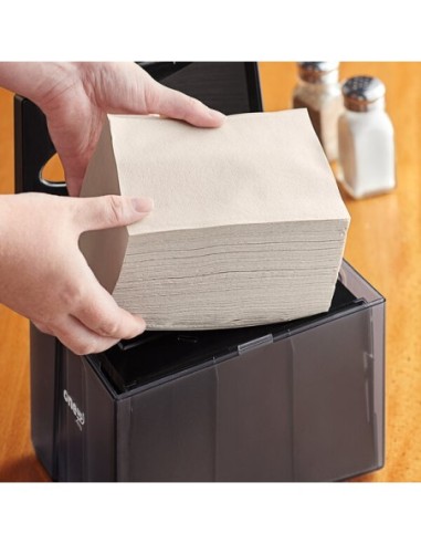 OneUp Kraft 2-Ply Wide Interfold 6 1/2" x 8 1/2" Dispenser Napkin - 6000/Case