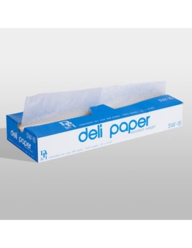 15" x 10 3/4" Interfolded Deli Wrap Wax Paper - 6000/Case - 500/box