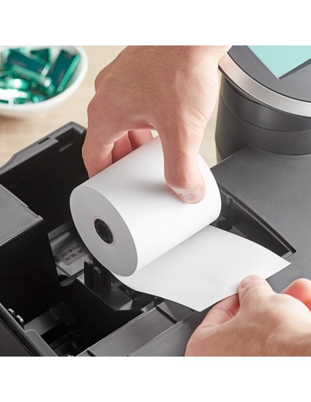 3" x 165' Traditional 1 Ply Cash Register POS Paper Roll Tape 50/Case