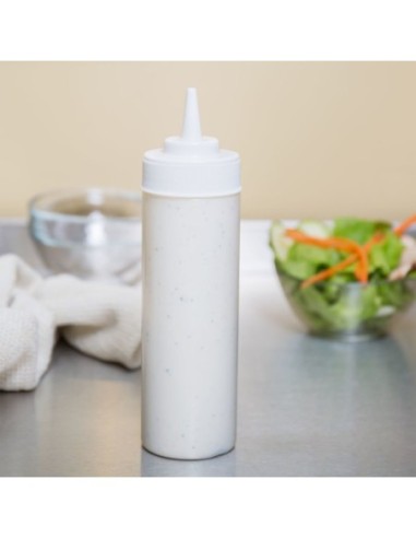 12 oz. Clear Wide Mouth Squeeze Bottle - 6/Pack