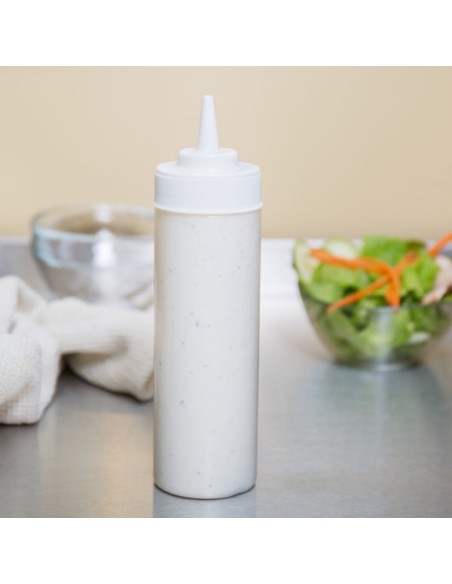 12 oz. Clear Wide Mouth Squeeze Bottle - 6/Pack