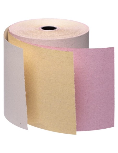 3" x 67' Carbonless 3-Ply Cash Register POS Paper Roll Tape - 50/Case