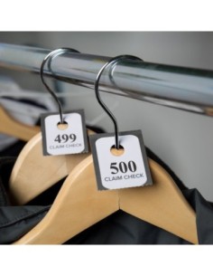 Winco Coat Checks, White, 500 Per Box, Medium 2