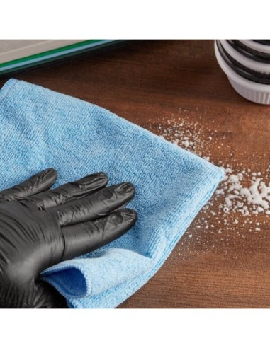 Lavex Janitorial 16" x 16" Blue Microfiber...