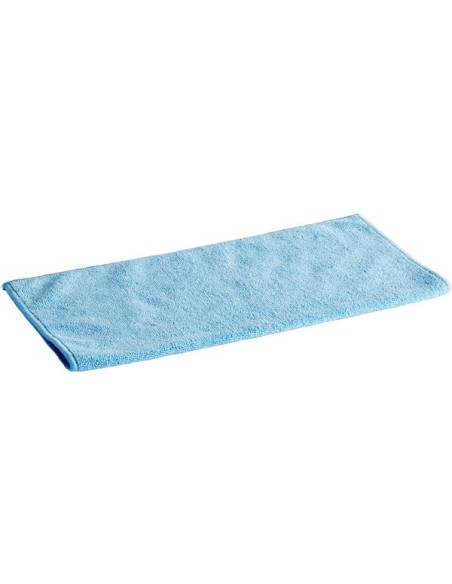 Lavex Janitorial 16" x 16" Blue Microfiber General Purpose Cloth - 12/Pack