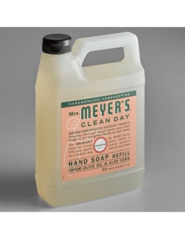 Mrs. Meyer's Clean Day 651341 33 oz. Geranium Scented Hand Soap Refill - 6/Case