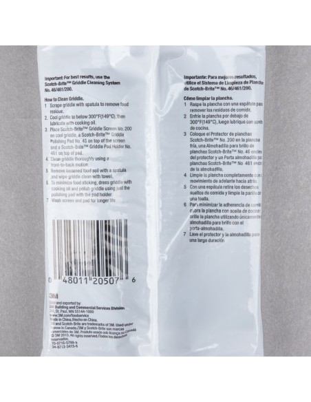 3M 200CC 4" x 5 1/2" Scotch-Brite™ Griddle Screen - 20/Pack