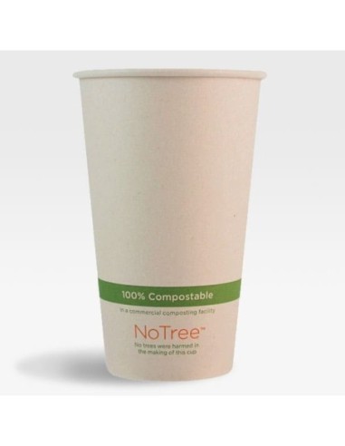 16oz no tree hot cups compostable sugarcane 1000 count