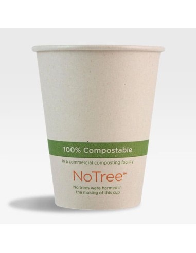 8 oz Compostable Hot Cup - 100% Sugarcane - 1000 Count