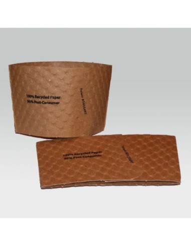 Recycled Hot Cup Sleeve - Kraft - Fits 8oz Cup - 1000 count